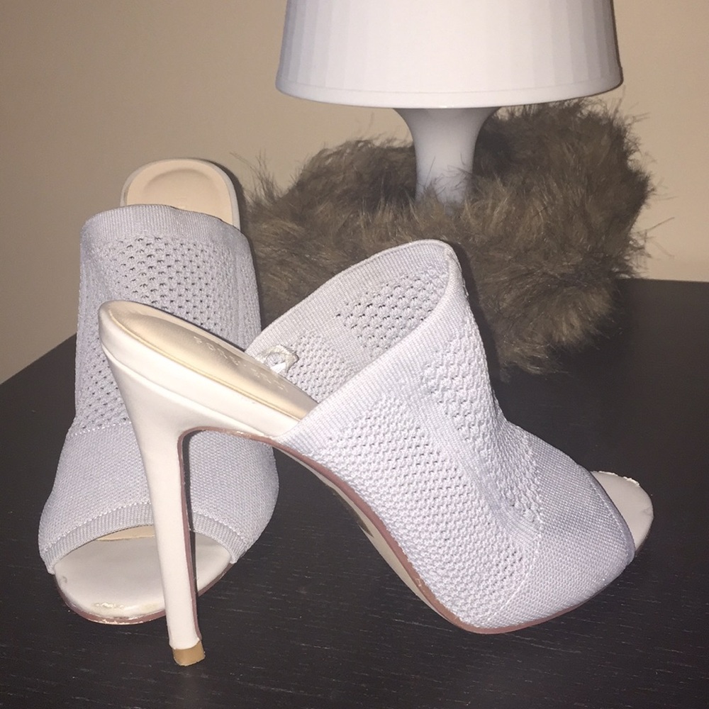 Forever21 - 4inch Powder blue peep toe mules